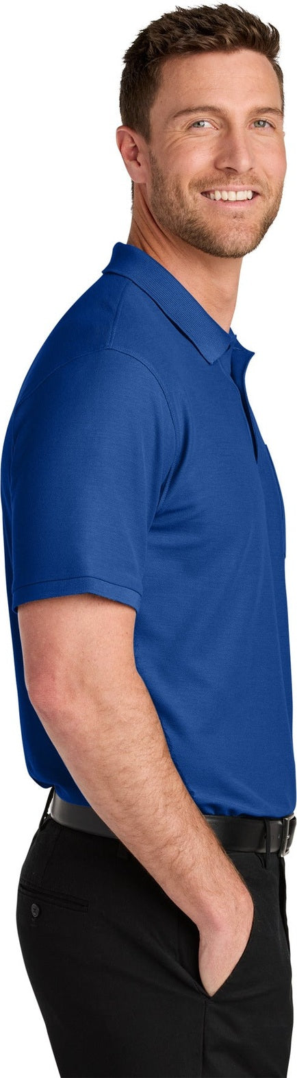 TrueRoyal Port Authority Tall Wearever Signature Pique Pocket Polo TLK200P