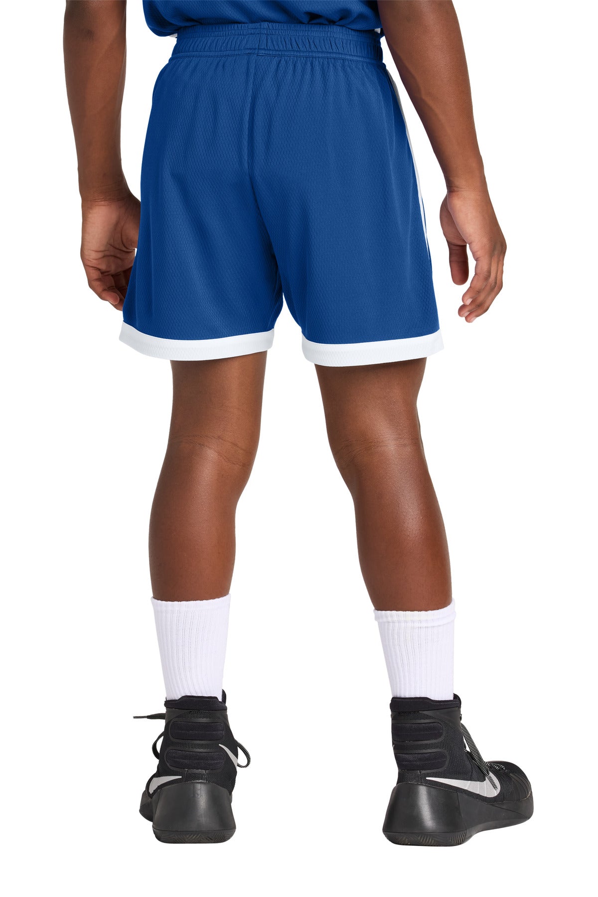 TRy/White Sport-Tek Youth Rival Basketball 5" Short YST901