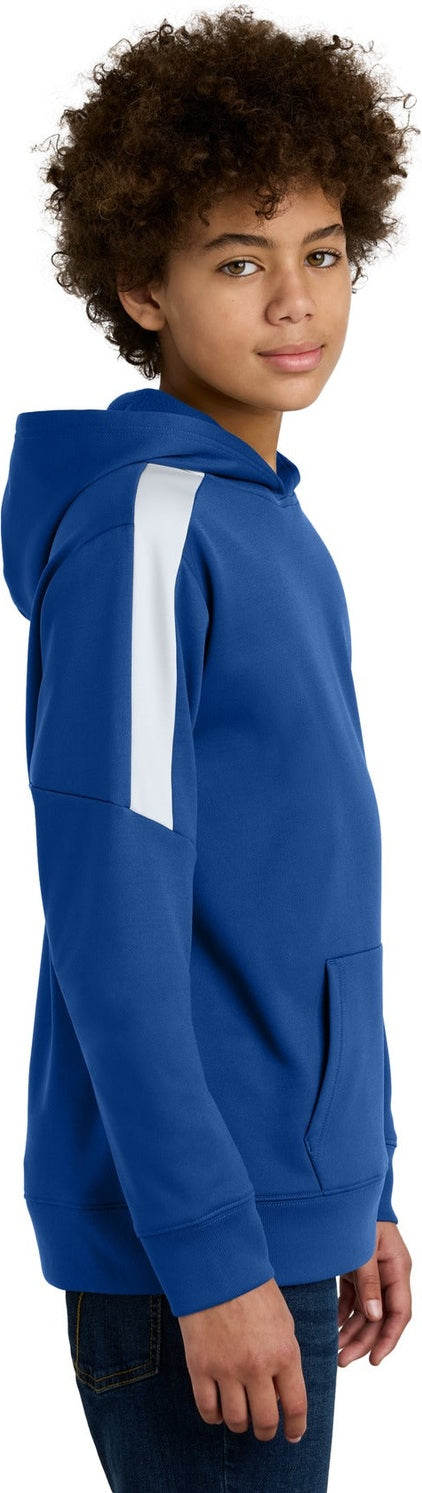 TRy/White Sport-Tek Youth Sport-Wick Fleece United Pullover Hoodie YST255
