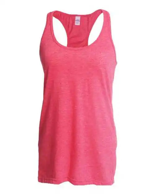 Tultex 190 Women’s Racerback Tank Top Heather Fuchsia