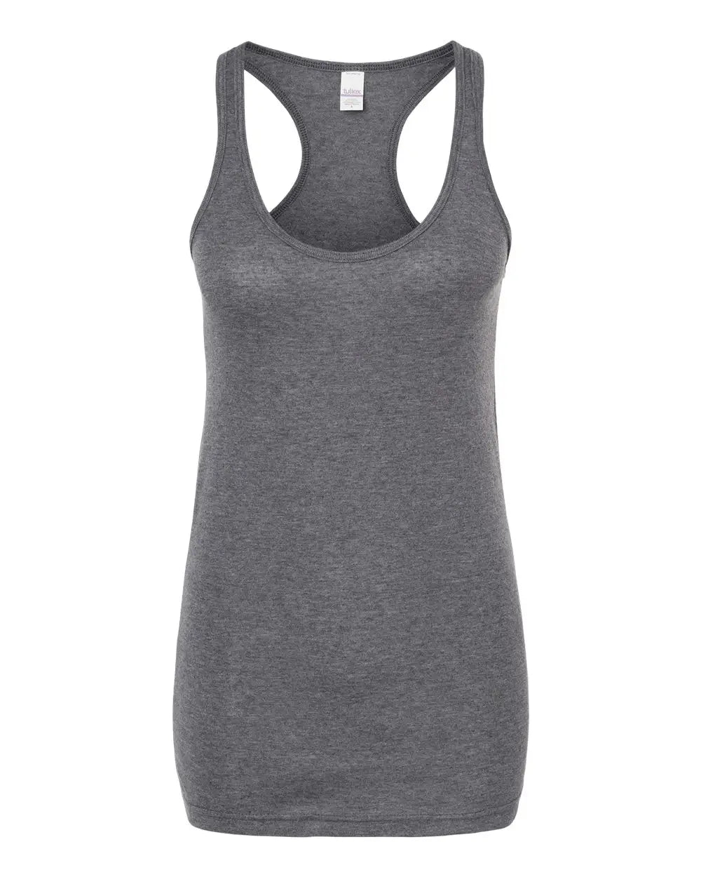 Tultex 190m Women’s Poly-rich Racerback Tank Top - 190 - Heather Charcoal - Ladies Xs