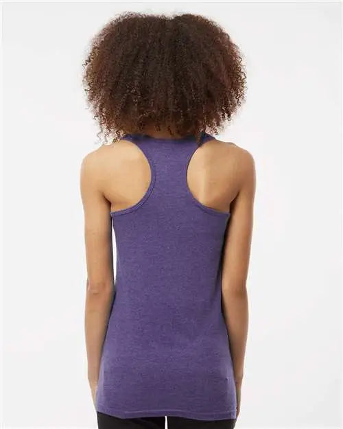 Tultex 190m Women’s Poly-rich Racerback Tank Top - 190 - Heather Purple