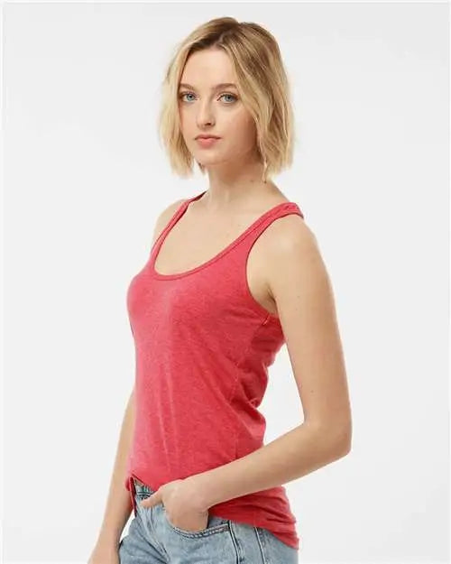 Tultex 190m Women’s Poly-rich Racerback Tank Top - 190 - Heather Red