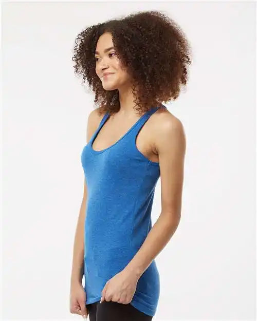 Tultex 190m Women’s Poly-rich Racerback Tank Top - 190 - Heather Royal