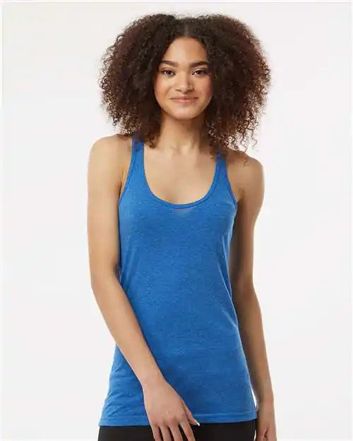 Tultex 190m Women’s Poly-rich Racerback Tank Top - 190 - Heather Royal