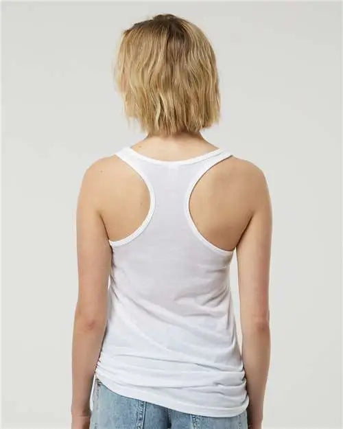 Tultex 190m Women’s Poly-rich Racerback Tank Top - 190 - White