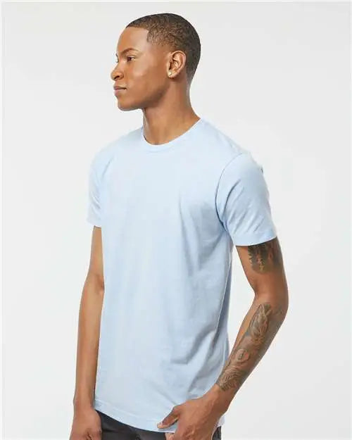 Tultex 202 Fine Jersey T-shirt - Baby Blue