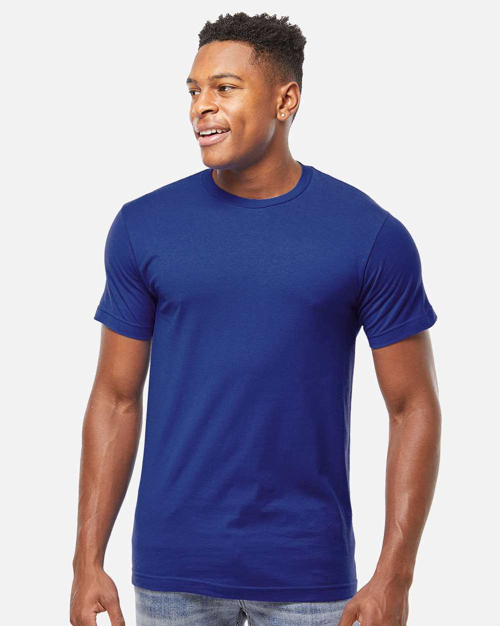 Tultex 202 Fine Jersey T-shirt - Deep Blue