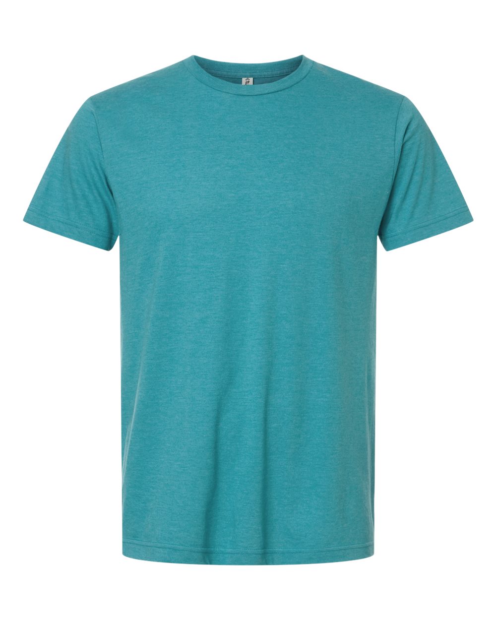Tultex 202 Fine Jersey T-shirt - Heather Aqua Blue