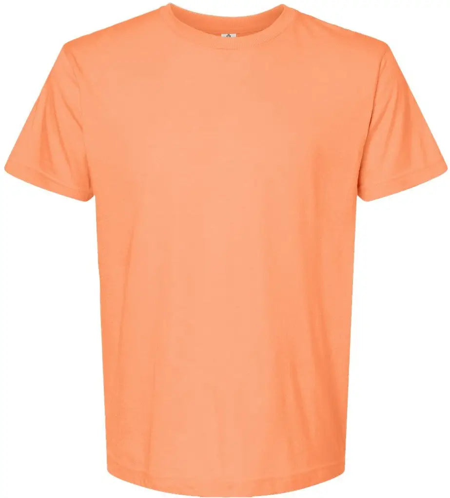 Tultex 202 Fine Jersey T-shirt - Heather Cantaloupe - Coral / Xs