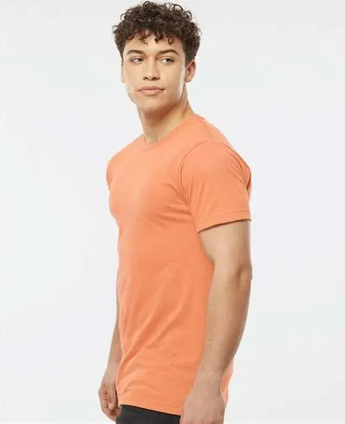 Tultex 202 Fine Jersey T-shirt - Heather Cantaloupe