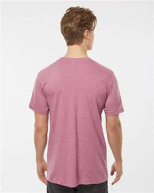 Tultex 202 Fine Jersey T-shirt - Heather Cassis