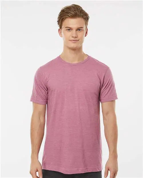 Tultex 202 Fine Jersey T-shirt - Heather Cassis