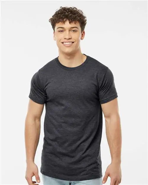 Tultex 202 Fine Jersey T-shirt - Heather Graphite