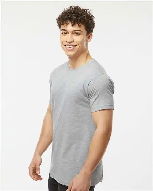 Tultex 202 Fine Jersey T-shirt - Heather Grey