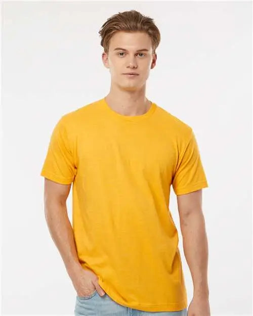 Tultex 202 Fine Jersey T-shirt - Heather Mellow Yellow
