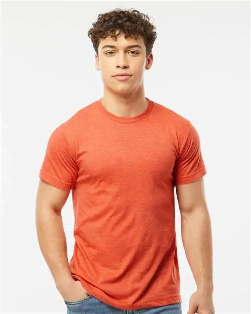 Tultex 202 Fine Jersey T-shirt - Heather Orange