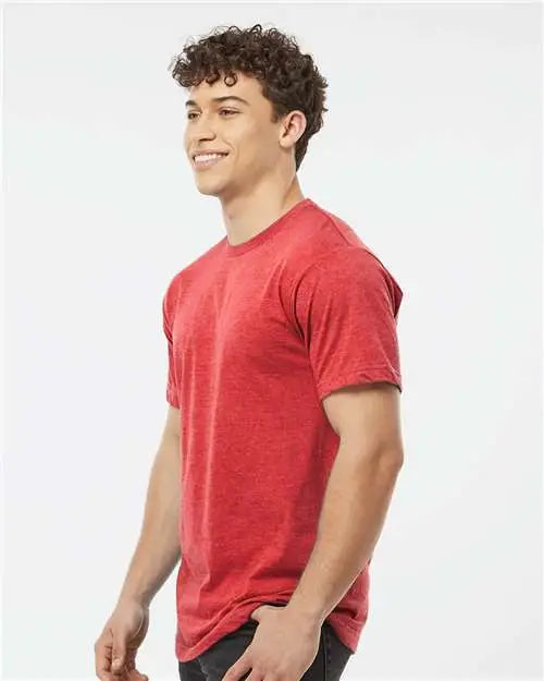 Tultex 202 Fine Jersey T-shirt - Heather Red