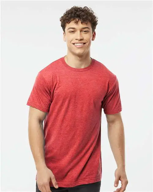 Tultex 202 Fine Jersey T-shirt - Heather Red