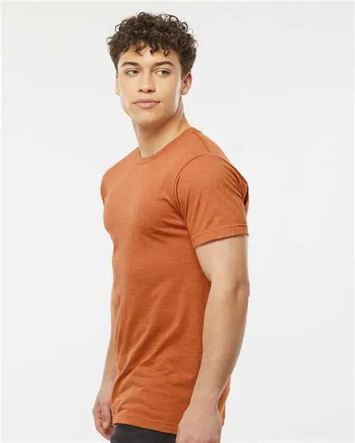 Tultex 202 Fine Jersey T-shirt - Heather Rust