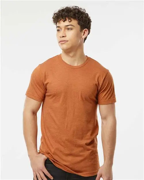 Tultex 202 Fine Jersey T-shirt - Heather Rust