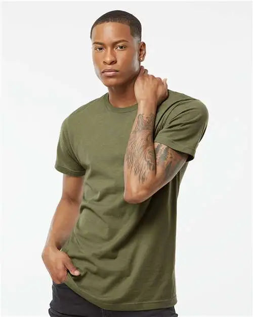 Tultex 202 Fine Jersey T-shirt - Military Green