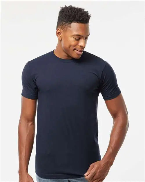 Tultex 202 Fine Jersey T-shirt - Navy