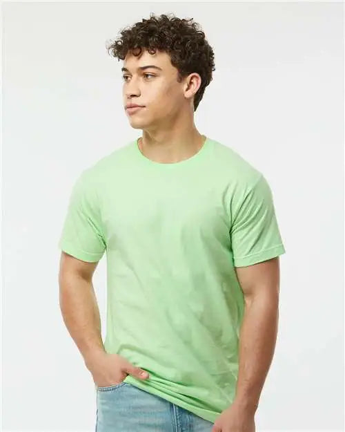 Tultex 202 Fine Jersey T-shirt - Neo Mint