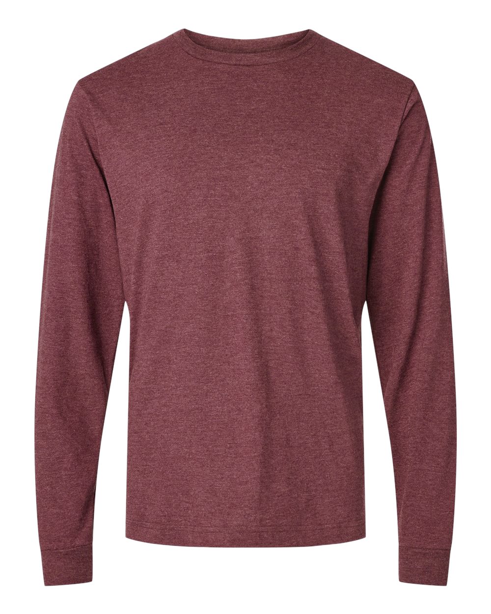 Tultex 202ls Fine Jersey Long Sleeve T-shirt - Heather Burgundy