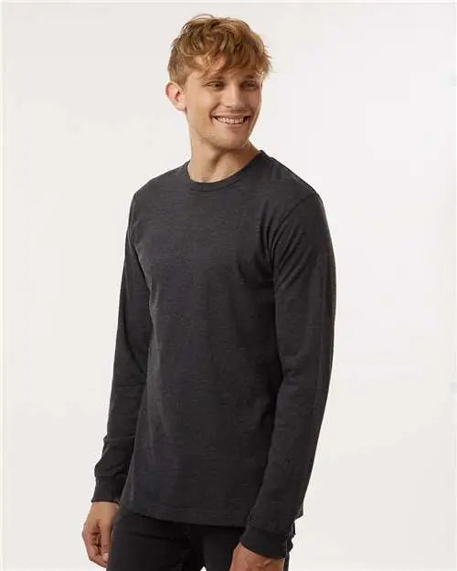 Tultex 202ls Fine Jersey Long Sleeve T-shirt - Heather Graphite