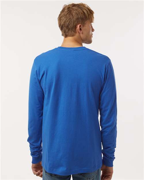 Tultex 202ls Fine Jersey Long Sleeve T-shirt - Heather Royal