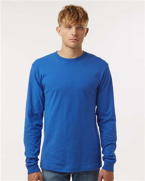Tultex 202ls Fine Jersey Long Sleeve T-shirt - Heather Royal