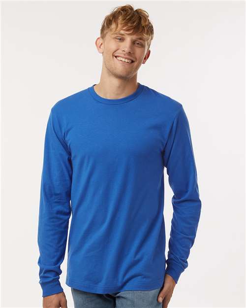 Tultex 202ls Fine Jersey Long Sleeve T-shirt - Heather Royal