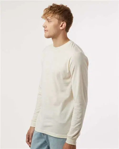 Tultex 202ls Fine Jersey Long Sleeve T-shirt - Natural