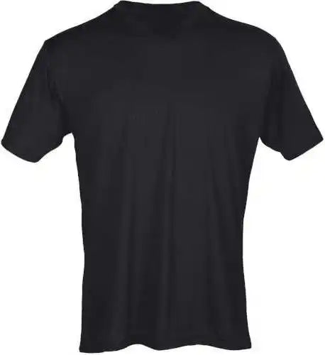 Tultex 207 Unisex Poly Rich v Neck t Shirt Black