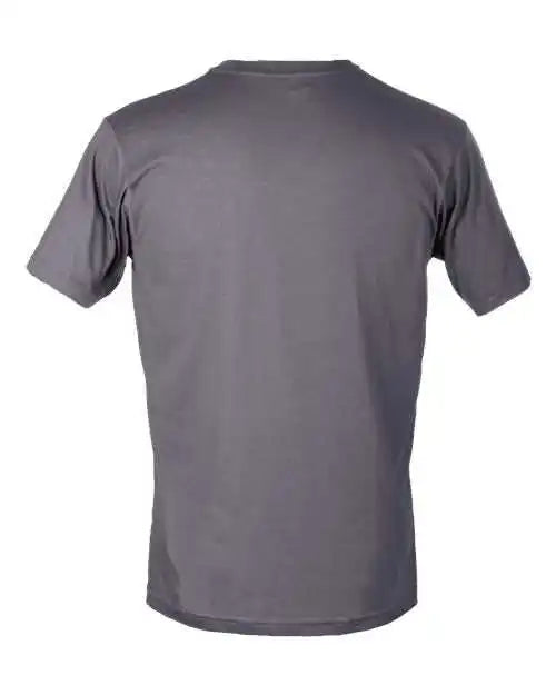 Tultex 207 Unisex Poly Rich v Neck t Shirt Charcoal