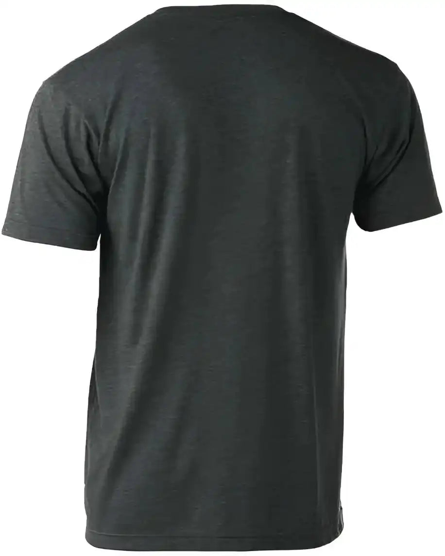 Tultex 207 Unisex Poly-rich V-neck T-shirt - Heather Charcoal