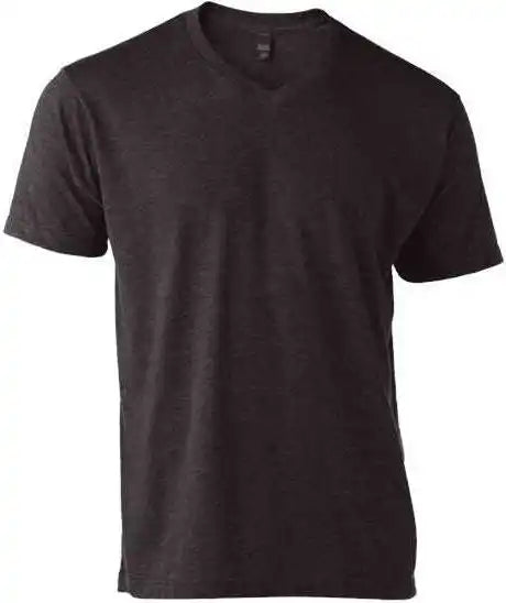 Tultex 207 Unisex Poly Rich v Neck t Shirt Heather Graphite
