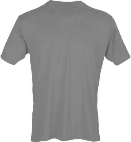 Tultex 207 Unisex Poly Rich v Neck t Shirt Heather Grey