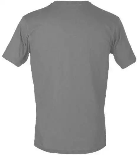 Tultex 207 Unisex Poly Rich v Neck t Shirt Heather Grey