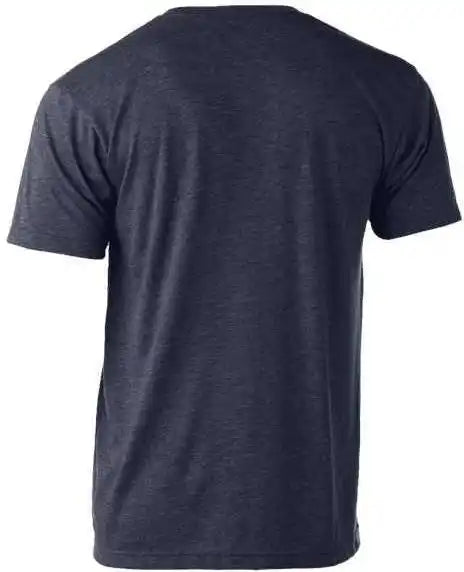 Tultex 207 Unisex Poly-rich V-neck T-shirt - Heather Navy