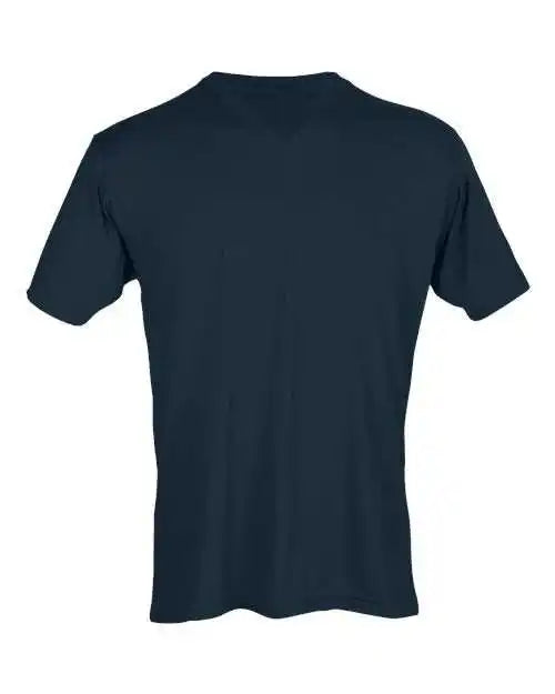 Tultex 207 Unisex Poly Rich v Neck t Shirt Navy