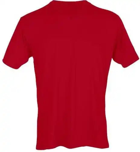 Tultex 207 Unisex Poly Rich v Neck t Shirt Red
