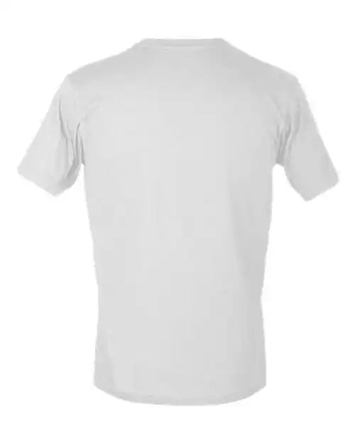Tultex 207 Unisex Poly Rich v Neck t Shirt White