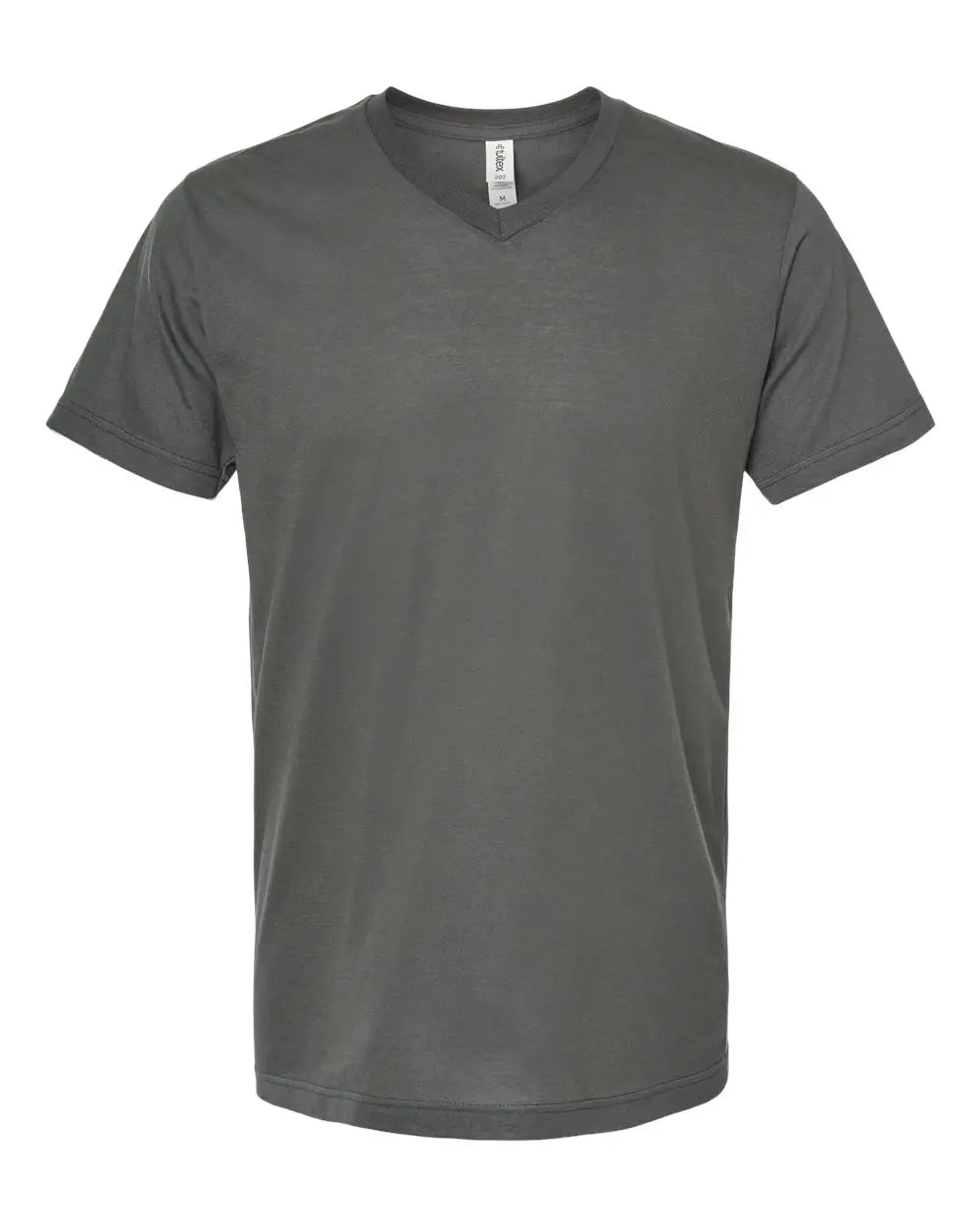 Tultex 207m Poly-rich V-neck T-shirt - 207 - Charcoal - Adult Xs
