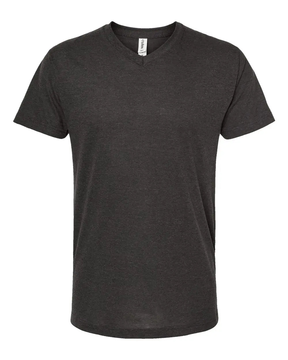 Tultex 207m Poly-rich V-neck T-shirt - 207 - Heather Graphite