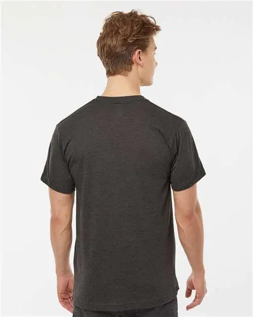 Tultex 207m Poly-rich V-neck T-shirt - 207 - Heather Graphite