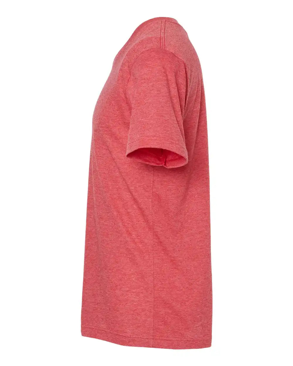 Tultex 207m Poly-rich V-neck T-shirt - 207 - Heather Red