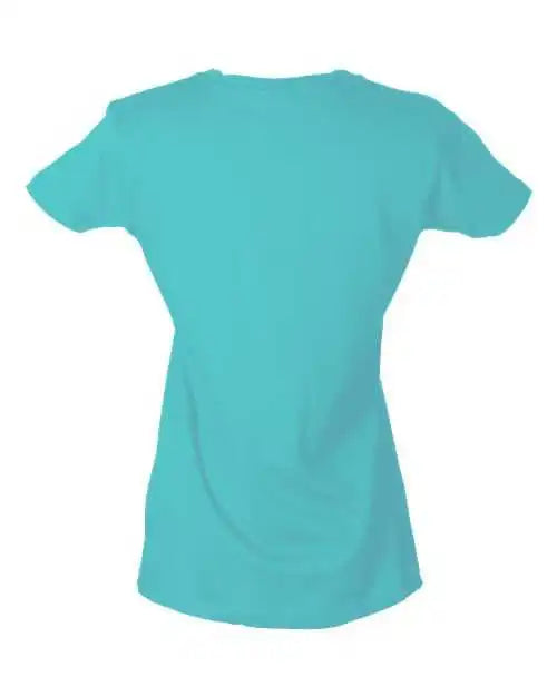 Tultex 213 Women’s Slim Fit Fine Jersey t Shirt Aqua