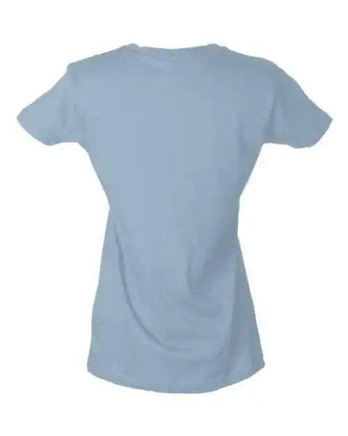 Tultex 213 Women’s Slim Fit Fine Jersey T-shirt - Baby Blue